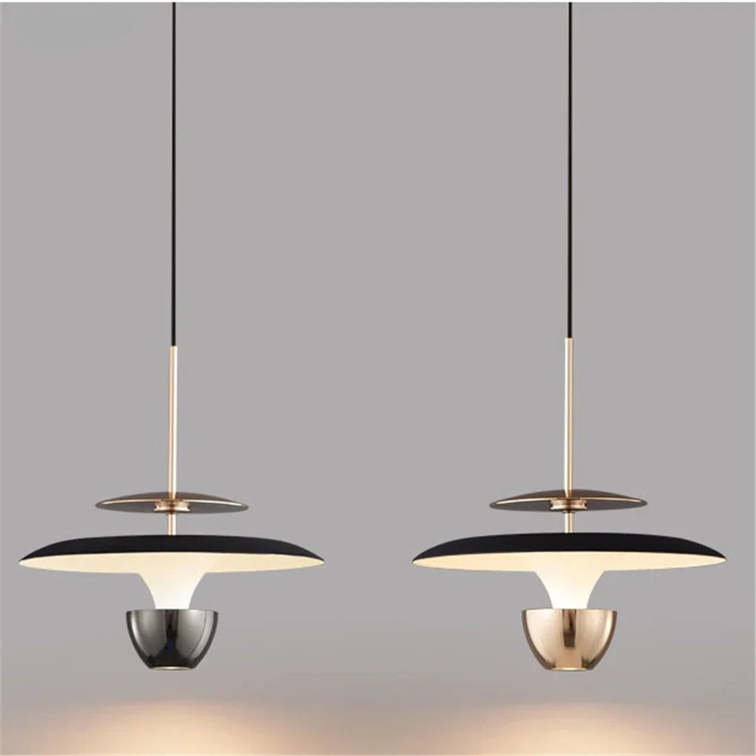 Postmodern Designer Ufo Metal Led Chandeliers Lighting For Kitchen Dining Table Villa Loft Cafe Bar Art Suspension Lamp Fixtures