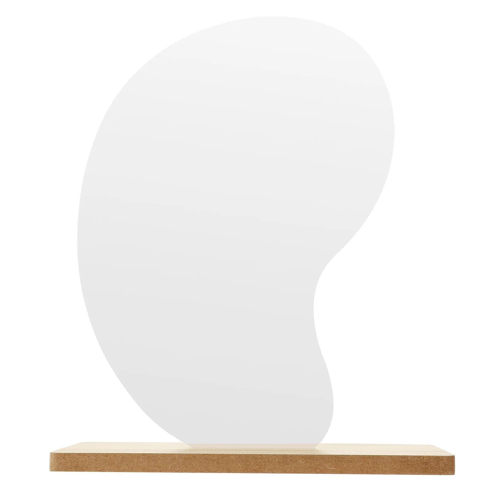 

Stylish Flip Cover Mirror Desktop Makeup Mirror Removable Wooden Base Clear Reflection for Home Dorm Desk Use