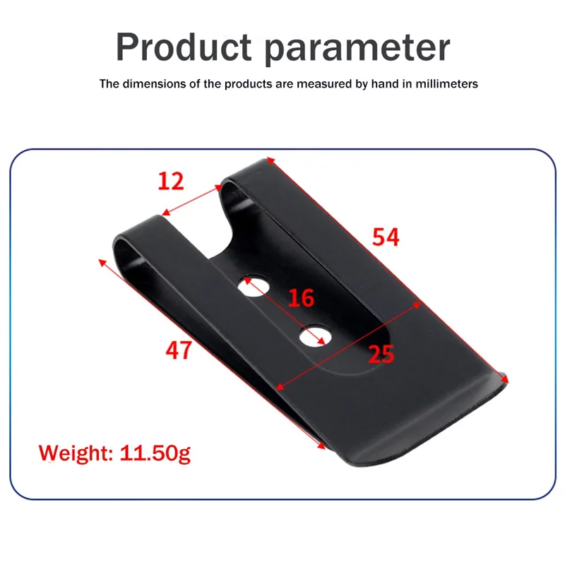 A20M 20 قطعة مشبك حزام معدني مشبك خطاف بنابض مشبك حزام مع 20 زوجًا من المسامير لحقيبة الحزام الجلدية DIY (أسود)
