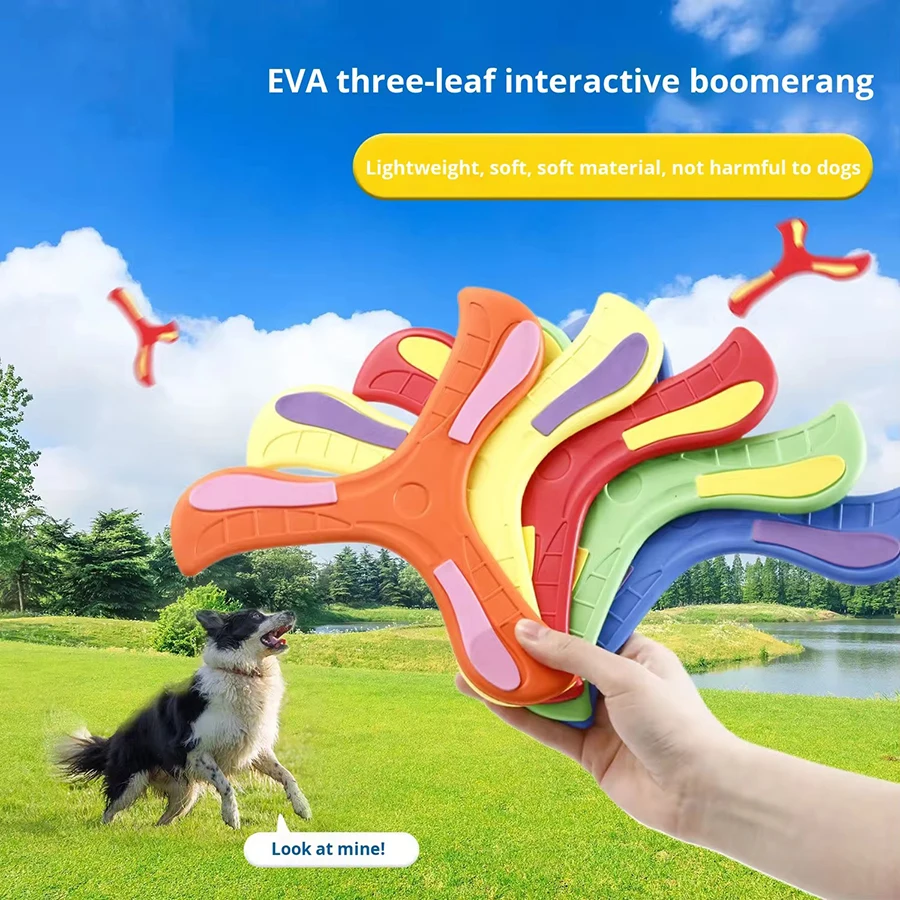 1 ud. Boomerang de tres hojas para niños, juguete volador para exteriores, disco volador, juguete deportivo interactivo para adultos y niños, regalo para descompresión y rompecabezas