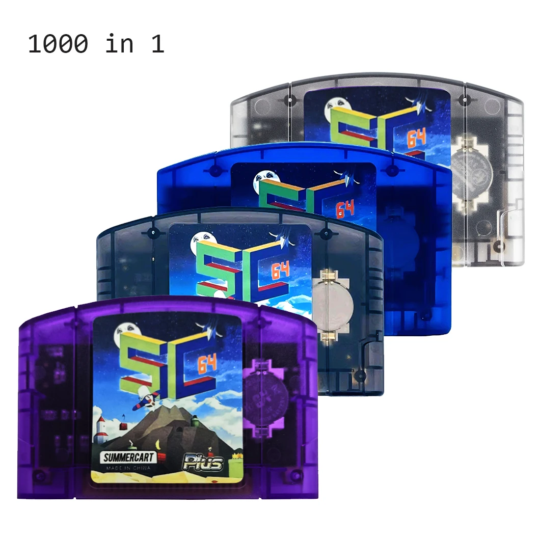 SC64 1000-in-1 Retro Game Cartridge for N64 Console Region Free NTSC PAL JAP Version with Battery save 64 Bit