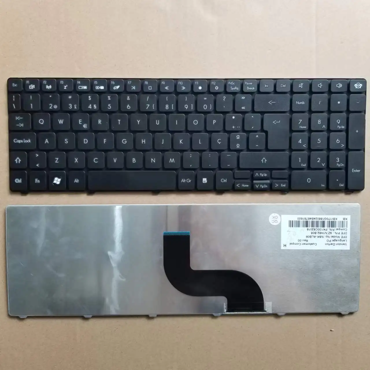 Новая Португалия клавиатура для шлюза NV50 NV50a NV50a02u ID58 ID59 ID79 NSK-ALB06 9Z.N1H82.B06 PK130C82016 черный