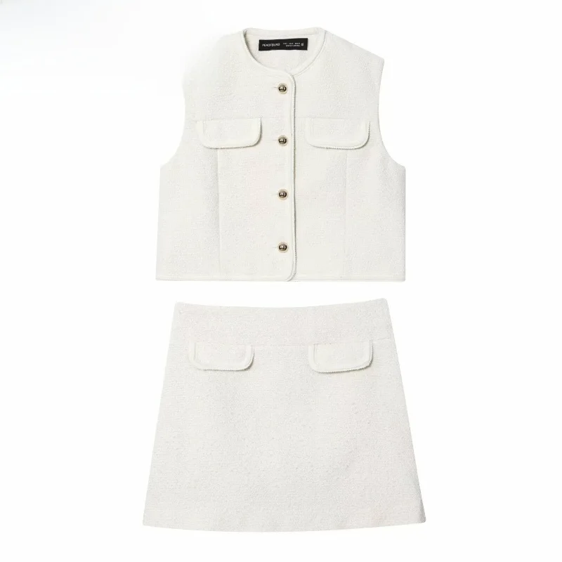 

Новое осеннее поступление, женский комплект Faion, круговой жилет, топ f, юбка, французская бархатная ткань, летняя коллекция для взрослых