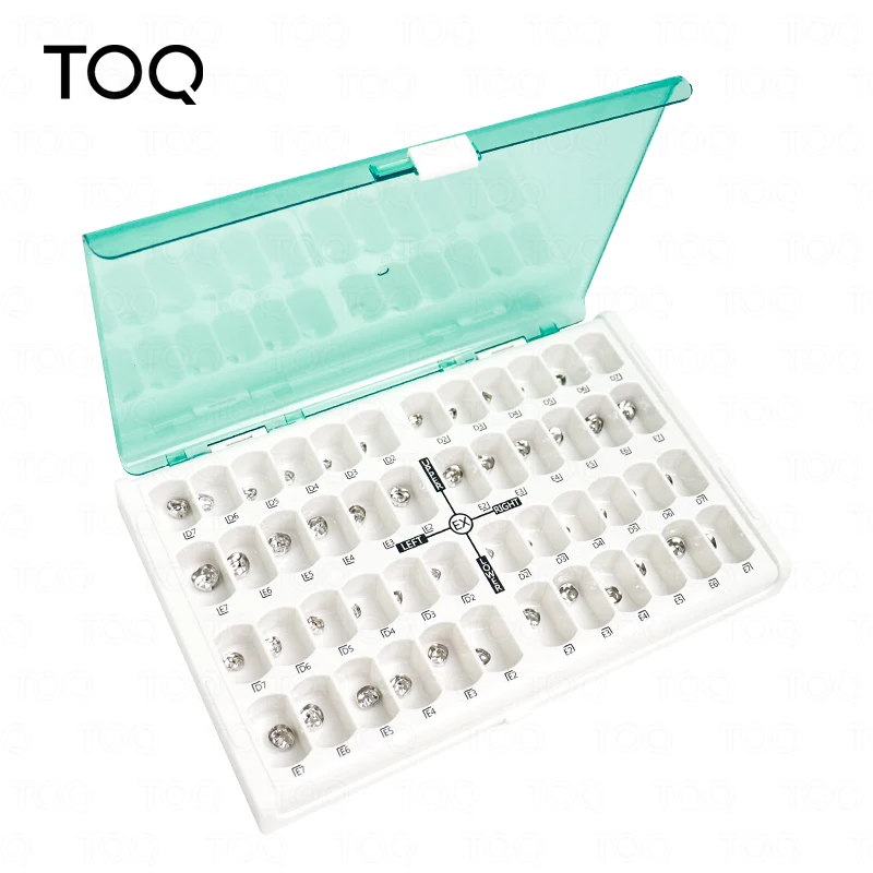 48 Pcs Dental Primary Molar Crown teeth 1st 2nd Preformed Stainless Steel Temporary Crowns Kit Adult Kids Dentistry Pediatric