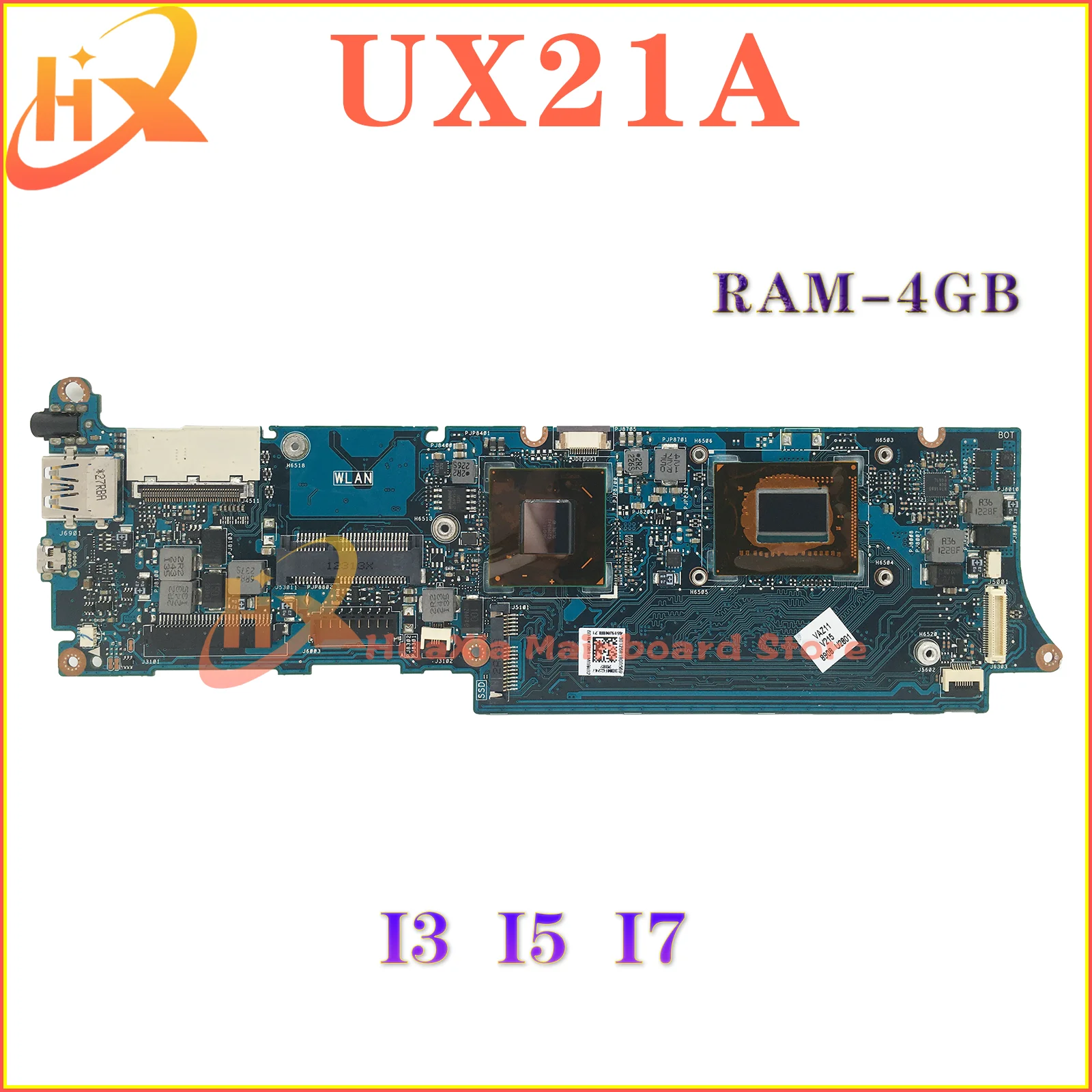 

KEFU Mainboard For ASUS UX21A BX21A Laptop Motherboard I3-3217U I5-3317U I7-3517U 4GB-RAM Notebook Maintherboard