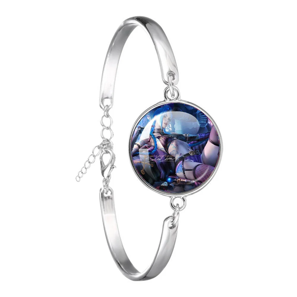 Hot Anime Arcane2 Glass Bracelet Handmade Jinx Jayce Jayce Alloy Bracelets For Men Women Jewelry Gift