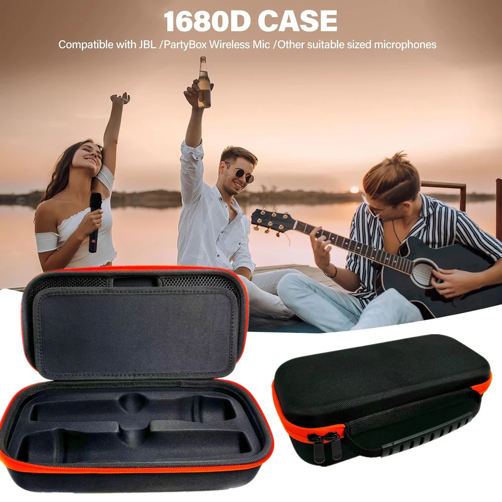 Wireless Microphone Storage Bag Carrying Case for JBL Wireless Two Microphone System Shockproof Hard Travel Case Storage Box