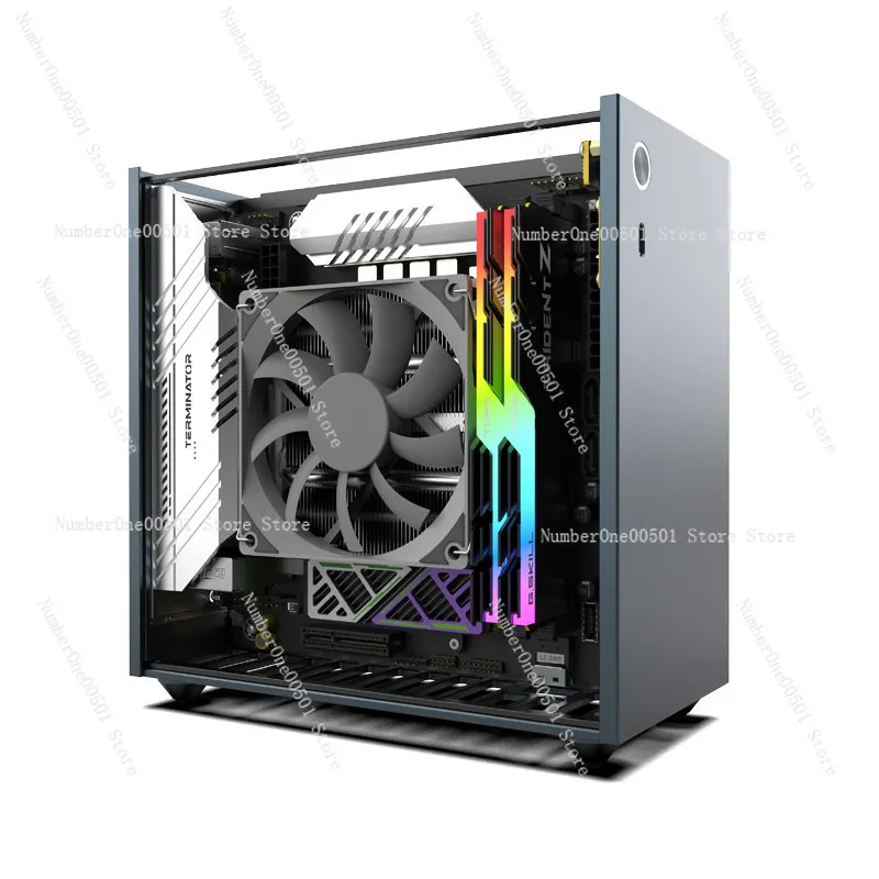 Lzmod mini A24-V6 2.0 PCケース　ファン、ライザーセット Lzmod mini A24-V6 2.0 Mini ITX BKB Case for Dual-Slot Half-Height