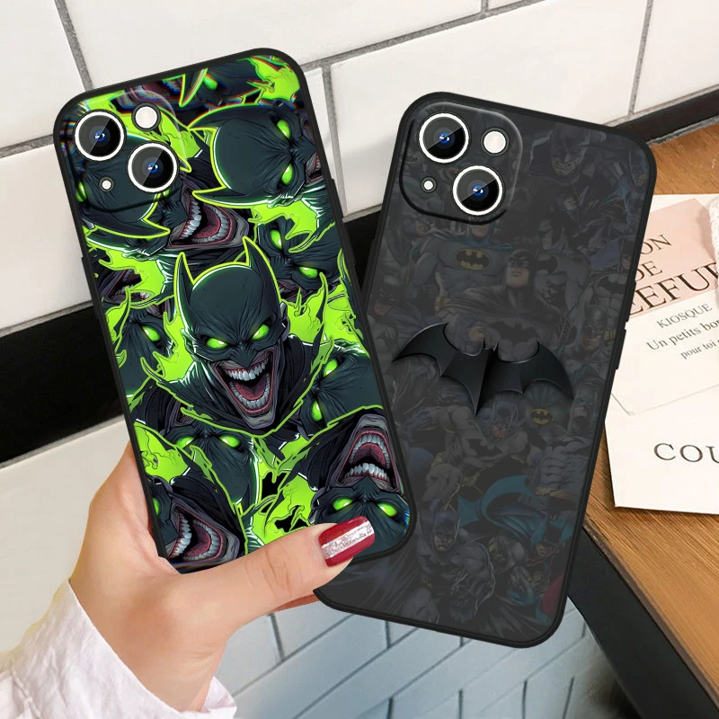 Cool B-Batman Cool Anime For Apple iPhone 15 14 13 12 11 XS XR X 8 7 Pro Max Plus Mini Shockproof Soft Black Phone Case