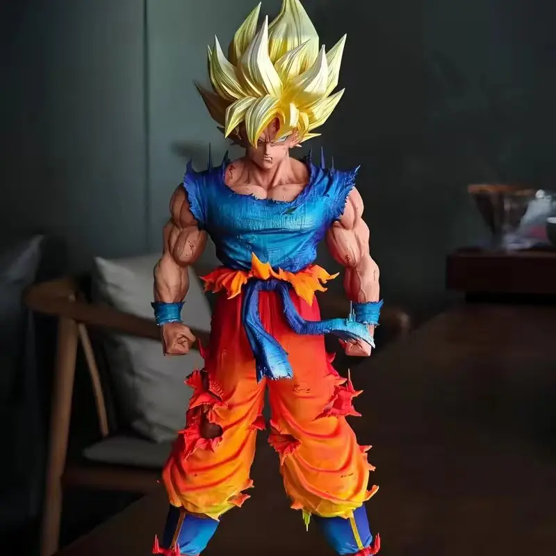 

28cm Anime Dragon Ball Figure Ys Super Saiyan Action Figurine Battle Damage Goku Statue Model Collection Ornaments Toys Gift
