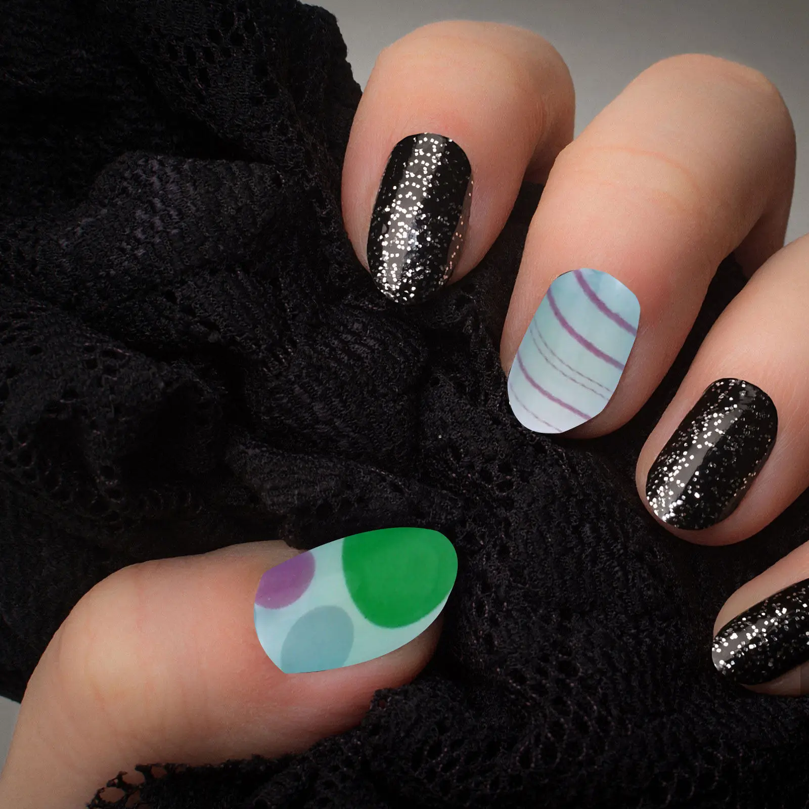 

144pcs False Nails Full Cover Cartoon Nail Tips Disposable Decals ABS Material Safe Durable Party Christmas Birthday Nail