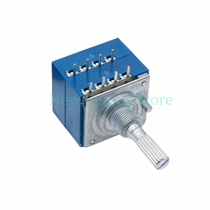 27 Type Double Volume Potentiometer RH2702 8Pins Serrated Split Shaft 6MM Precision A50k 100K 250k 100KAX2 Audio Volume Control