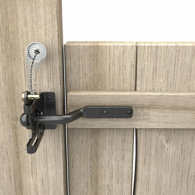 Automatic latch, fence gate lock, small rope fence lock, automatic padlock with rope lockable door spring, garden