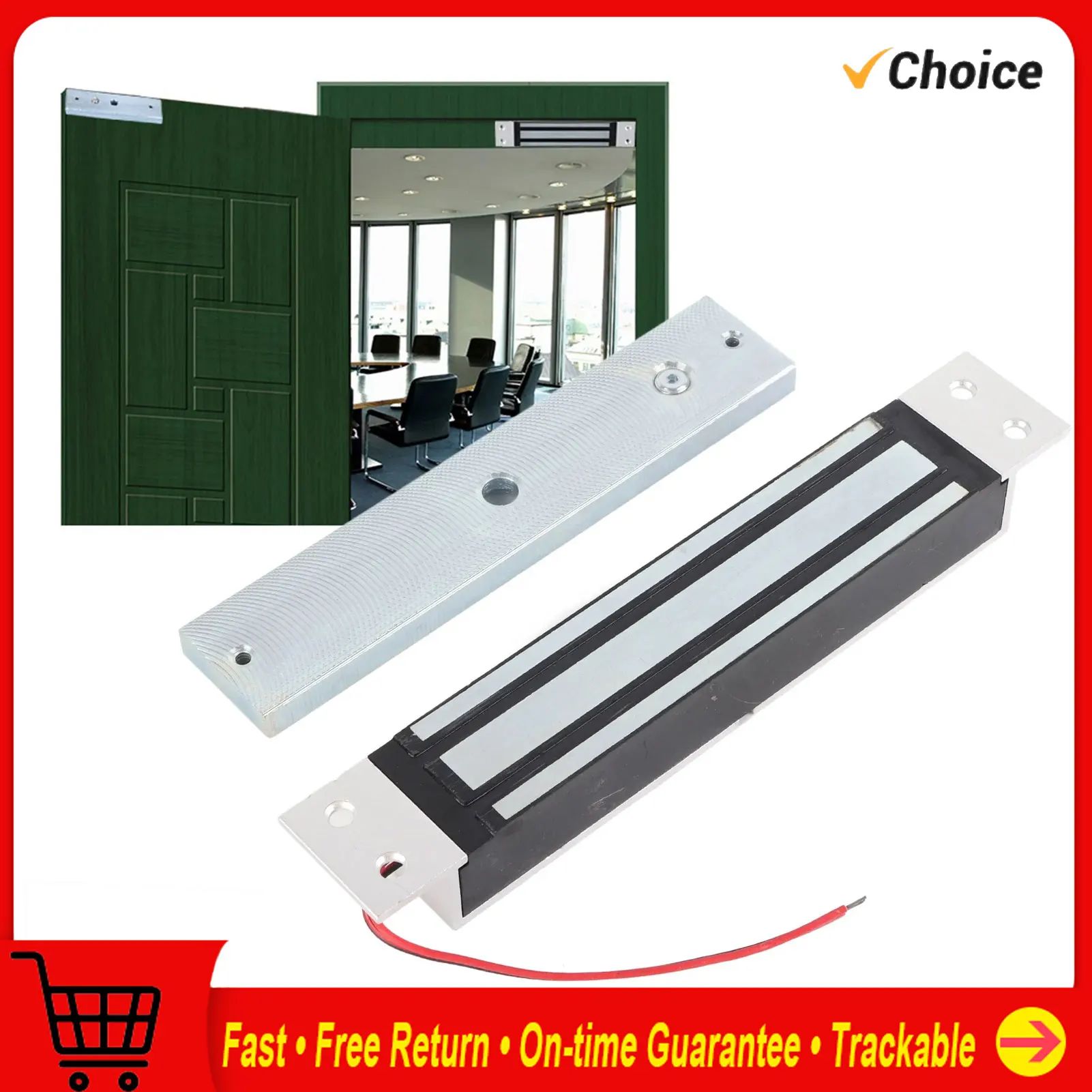 DC12V 280kg/600Lbs Electric Magnetic Lock Holding Force Electromagnet Lock Secure NC Mode Holding Force Lock Electromagnet Lock