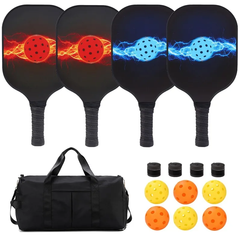 

Pickleball Paddles USAPA Approved Set Rackets Honeycomb Core 6 Balls Portable Racquet Cover Carrying Bag Gift Kit Indoor Outdoor