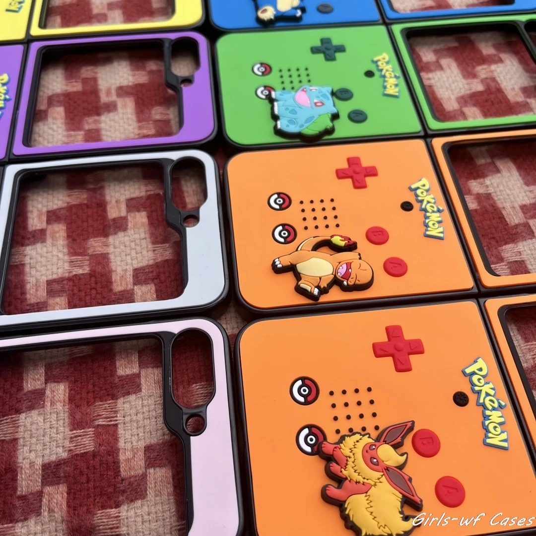 Etui na telefon 3D Pokemony Mew Clefairy Pikachu do Samsung Galaxy Z Flip zflip4 zflip5 Z Fold 3 4 5 6 7 zfold7 model zabawki Cover — zdjęcie produktu 2