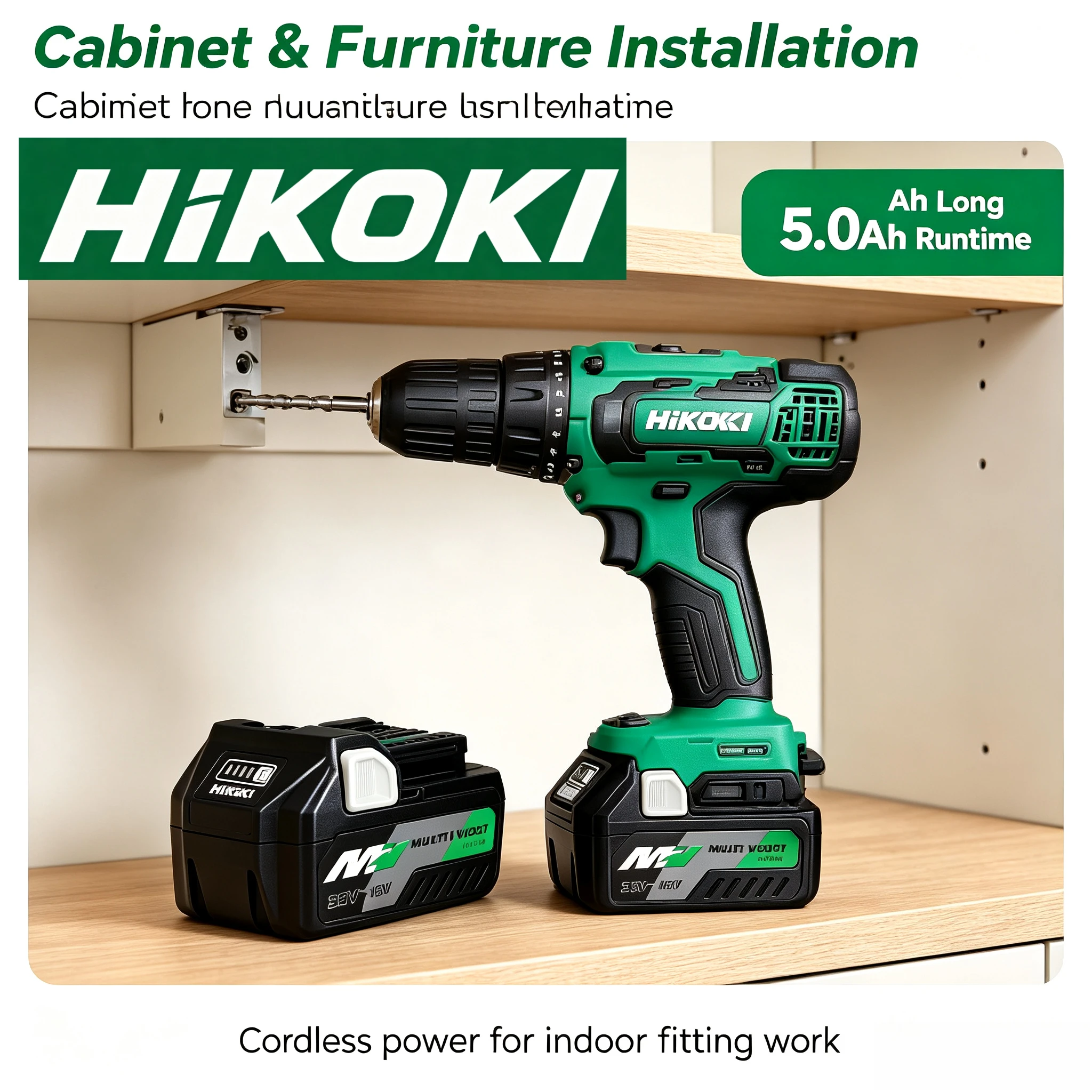 18V High‑Output HiKOKI Li‑ion Battery 5.0Ah 8.0Ah for DS18DG Brushless Drill Cordless Power Tool Replacement Lithium Long Cycle