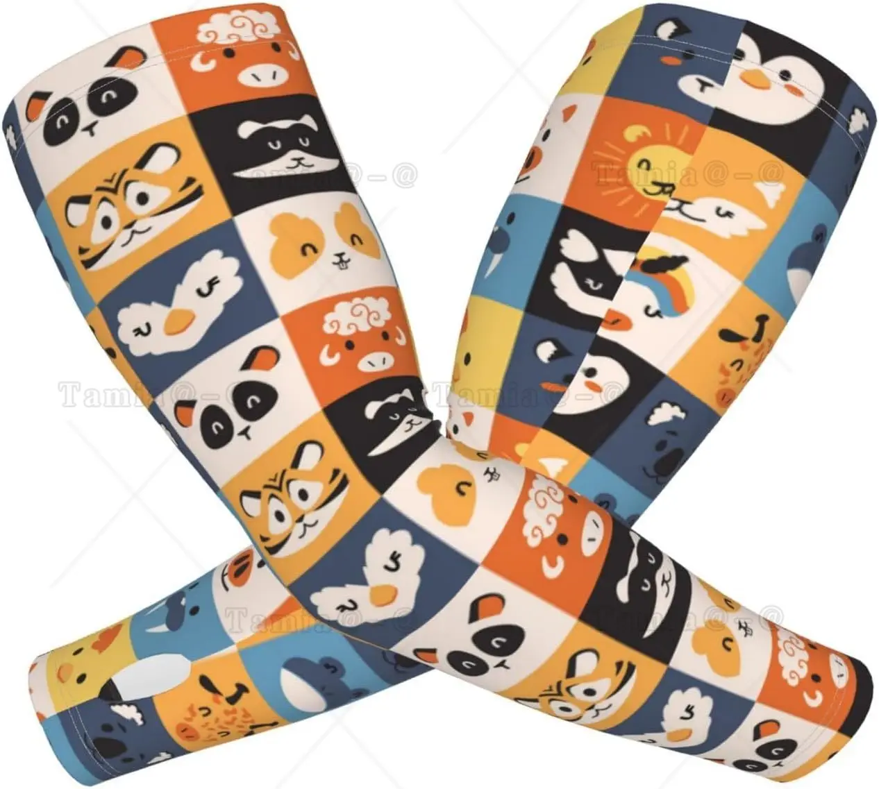 Animals Shooter Sleeves for Women Cute Sun Cooling Arm Sleeves Cute Animal Arm Cover