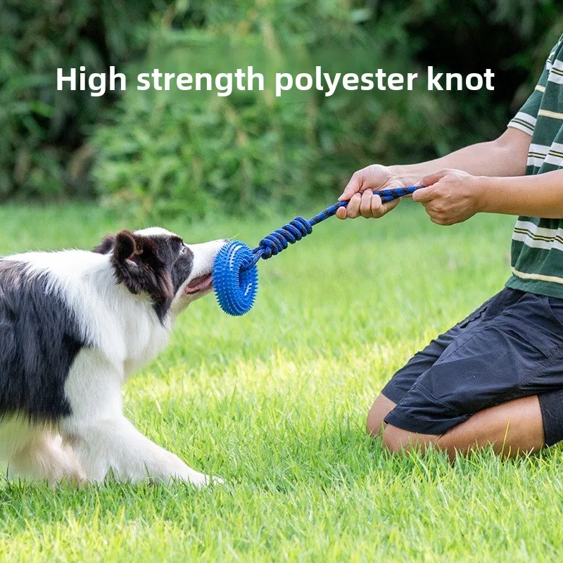 

Bite-resistant vocal barbed ring TPR dog gnawing toy large dog teeth grinding ring