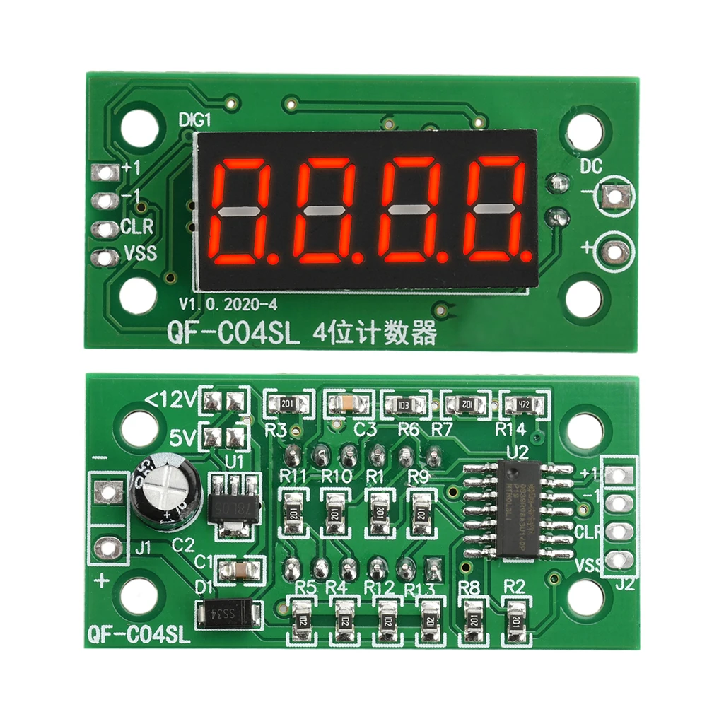 

0-9999 0.36Inch Clock RED Electronic Digital Counter Module Support DC 4-25V Wide Voltage with Memory Function Low Level