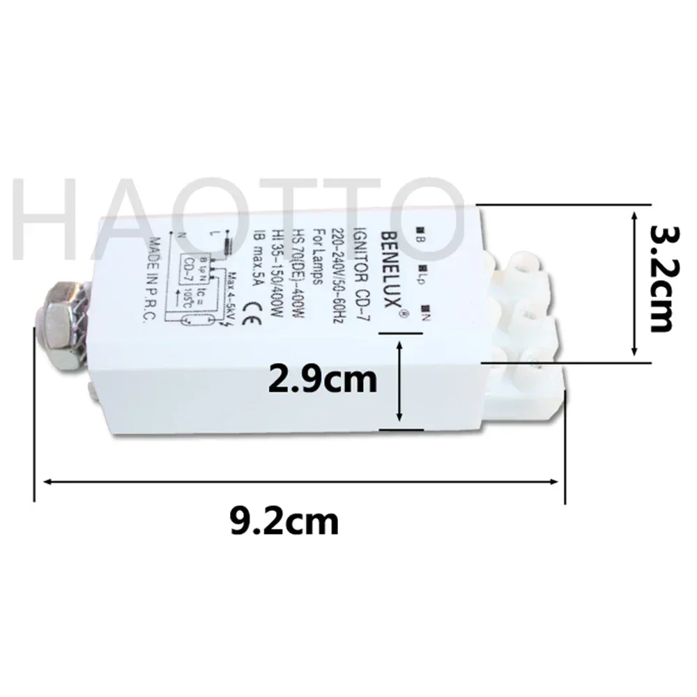 CD-7 Electronic Ignitor Starters For HID HPS Lamps Metal Halide Light 70-400W 220-240V 50-60Hz, 2-Pack 2026 Year