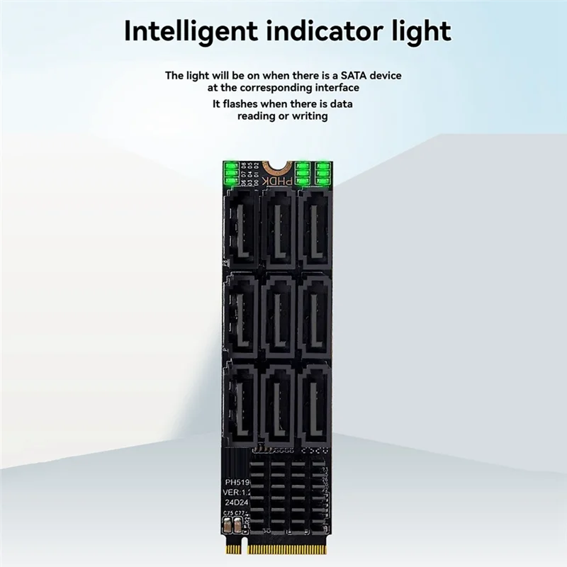A13E-M.2 m chave nvme para 9 portas sata converter cartão m.2 nvme para sata 3.0 conversor pcie 3.0 x2 capacidade de disco rígido expansores de alta velocidade