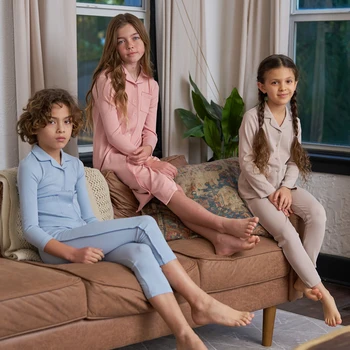 AS 2025 new girl boy set kids fashion clothes baby stretchy with cute collar