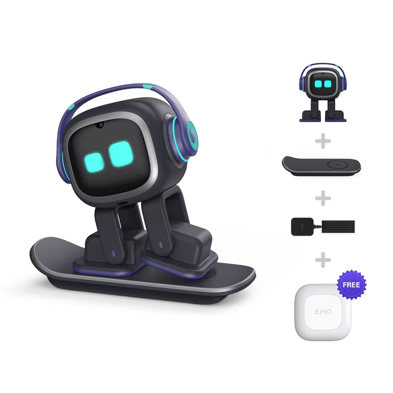 Emo Desktop Robot para Crianças, Inteligente AI Voice Robot, Brinquedos Eletrônicos, Brinquedos de PVC, Presentes de Natal, Robô para o Natal