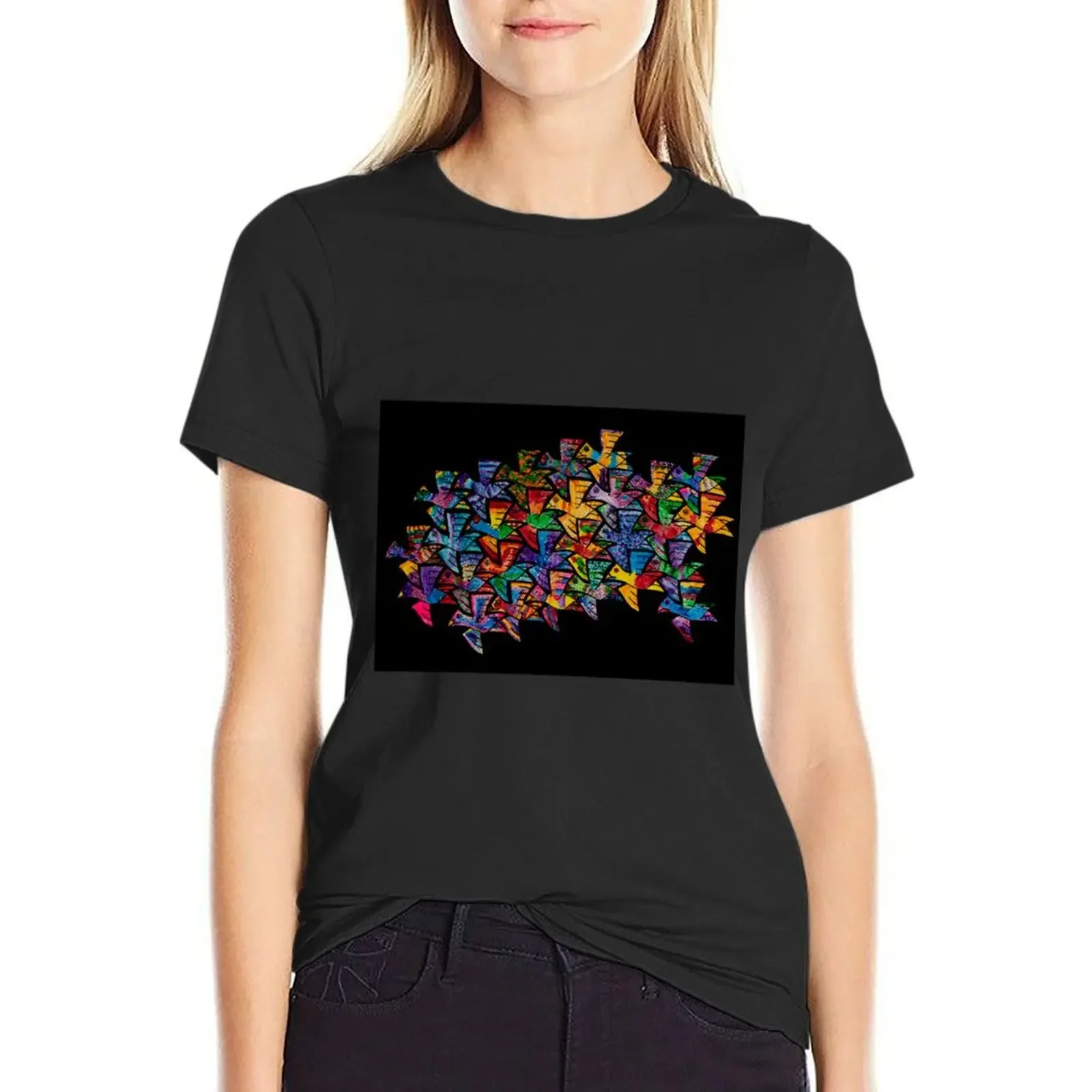 HHPS Art Show, Class 1W, Paint: Together We Fly T-Shirt tees cute clothes Short sleeve tee cotton t shirts Women