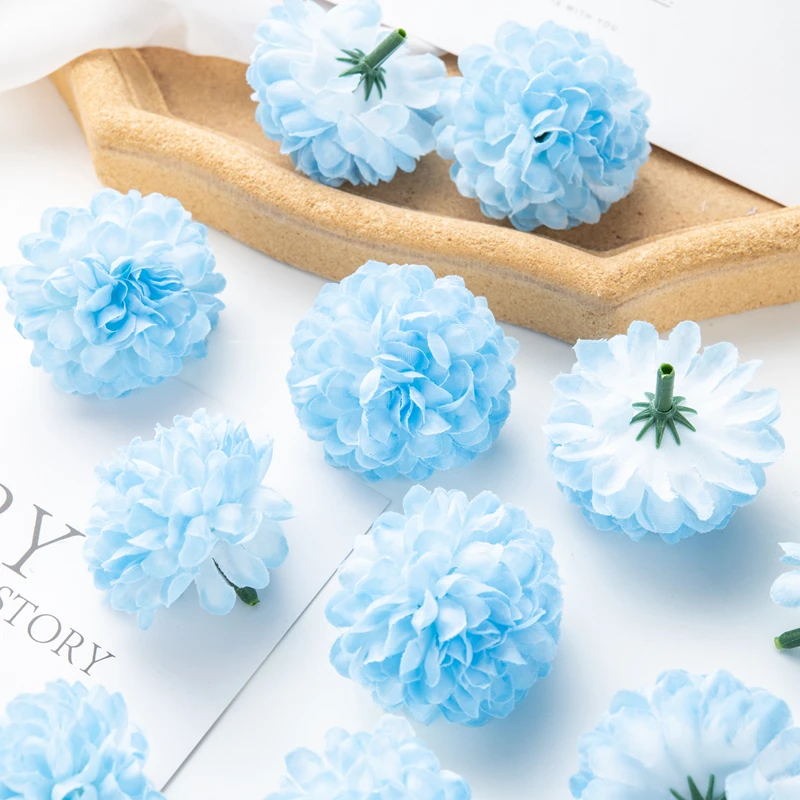 100 Stück Künstliche Hortensienblumen Großhandel Hochzeit Heim Party Raumdekoration Weihnachten Süßigkeitenbox Kunstseide Scrapbook-Pflanzen – Detail 18