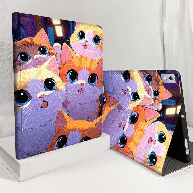 

Creative Cute Cat Pattern For Lenovo Xiaoxin Pad Pro GT plus 8.8 11 10.6 Y700 Y900 Go 8.8 Tab K11 10 P11 Soft Tablet Case
