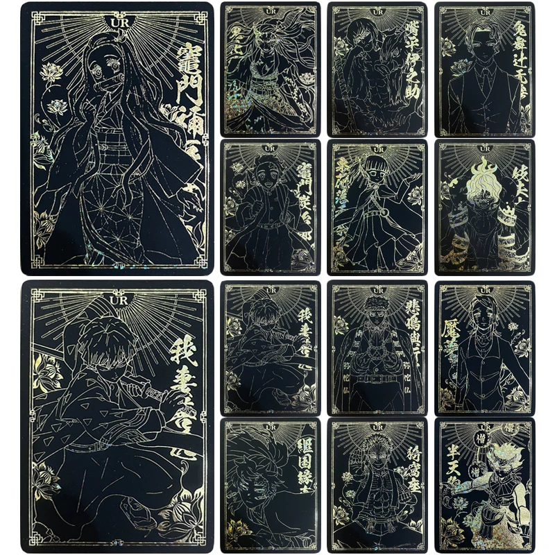 

Anime Demon Slayer Hashibira Inosuke Kamado Tanjirou Tokitou Muichirou Collectible Cards Christmas Birthday Gift Children's Toys