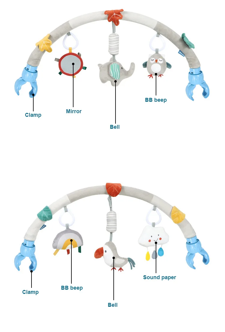 Детская скандинавская кровать-погремушки, подвесные игрушки, спиральная коляска для малышей, игрушка, детская коляска, плюшевая сова, мобильная 0 6,