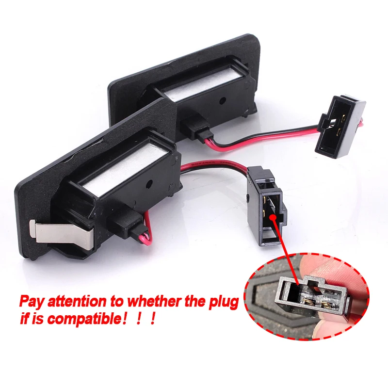 2PCS Car No Error Canbus Led License Number Plate Lights Bulb For Audi A1 A4 B8 A5 S5 A6 S6 A7 Q5 TT TTS 2D For VW 6000K White