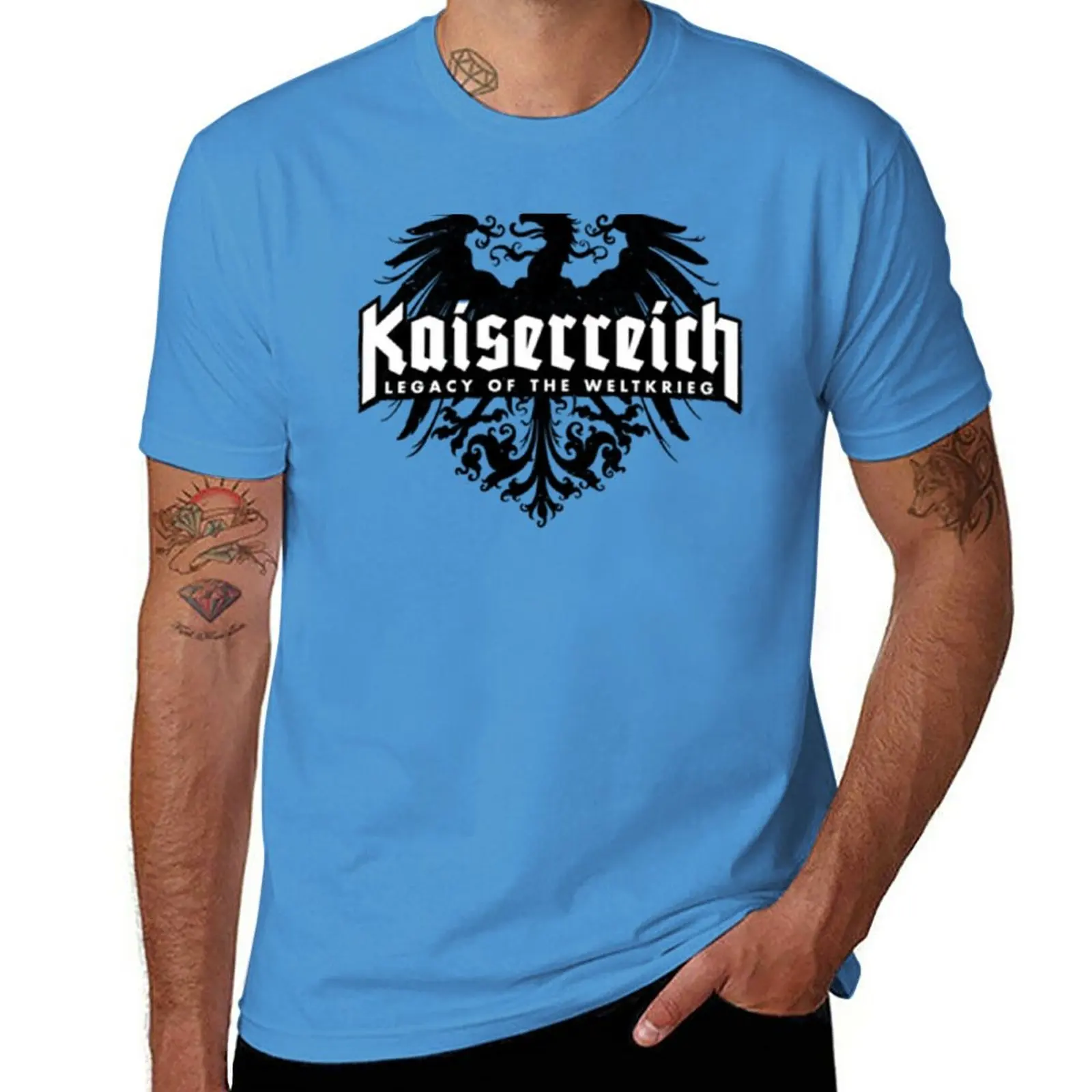 

New Hearts of Iron 4 Kaiserreich logo T-Shirt boys white t shirts hippie clothes Anime t-shirt Oversized t-shirt Men's