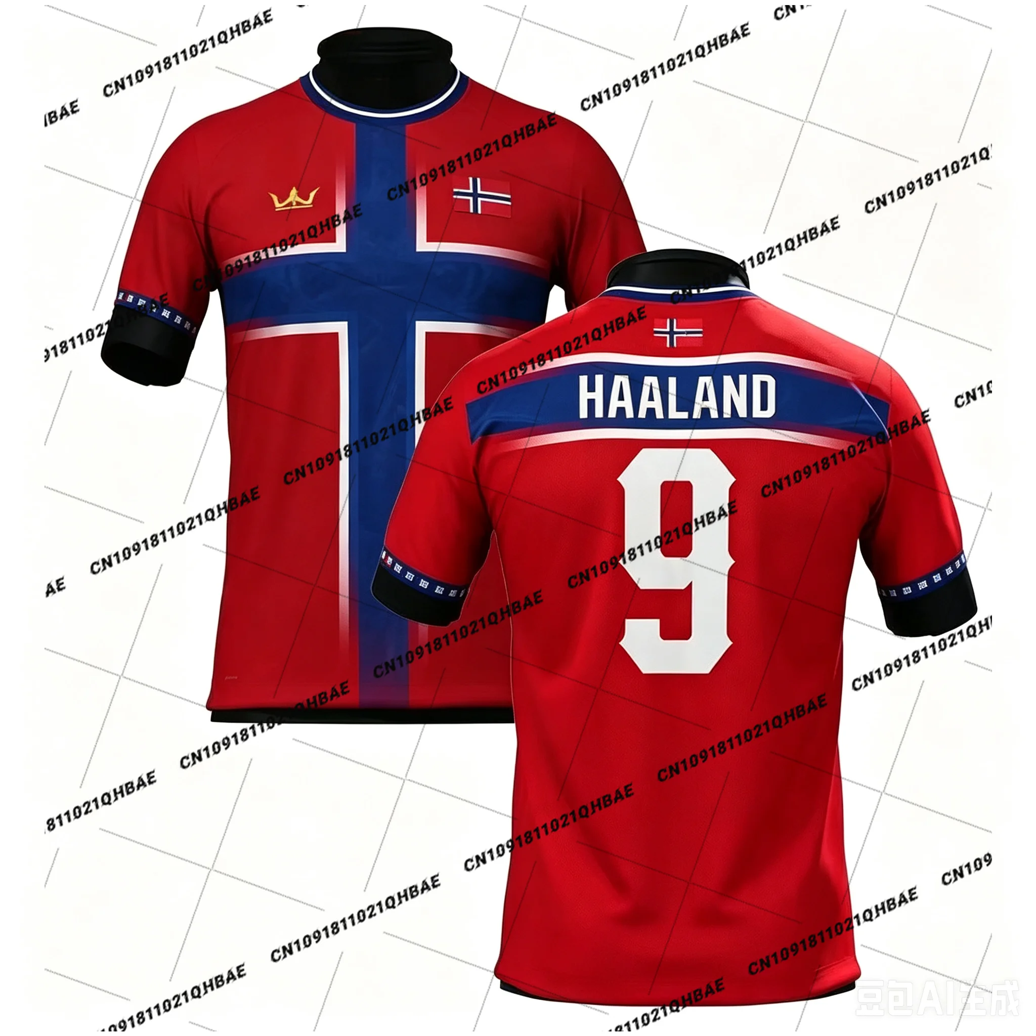 New Norway Style clothing Football Jersey Quick-Drying Haaland 9 Jersey Outdoor football Jersey training Special Edition Kid Tee