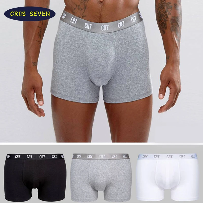 Männer Unterwäsche Boxer Briefs Pack Baumwolle Atmungsaktive Teenager Höschen Cristiano Ronaldo Männliche Shorts Sport Unterwäsche CR7 Trunks