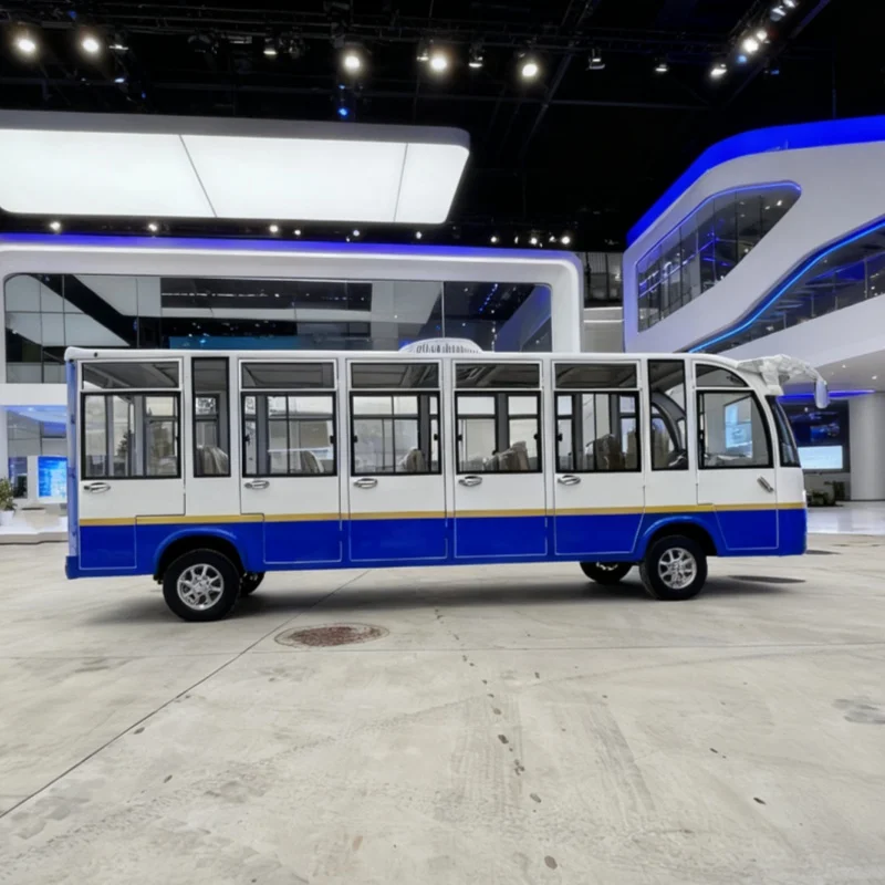 Hot Selling 11 Seats 48V 72V Electric Car Closed Tourist Bus Shuttle Bus Shuttle Sightseeing Bus New Energy Made In China