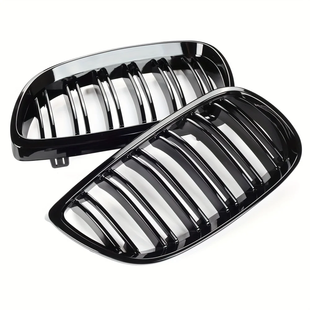 2pcs กันชนหน้ากันชนสําหรับ E92 E93 M3 2006-2009 GLOSS Black Dual Line Grille จัดแต่งทรงผมรถ Racing ลูกกรงเปลี่ยน