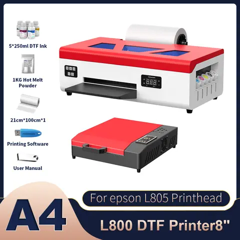 A4 DTF Printer For Epson L805 Impresora A4 DTF Direct to Film Printing Machine A4 T-Shirts Printers for T-shirt Hoodies Fabric