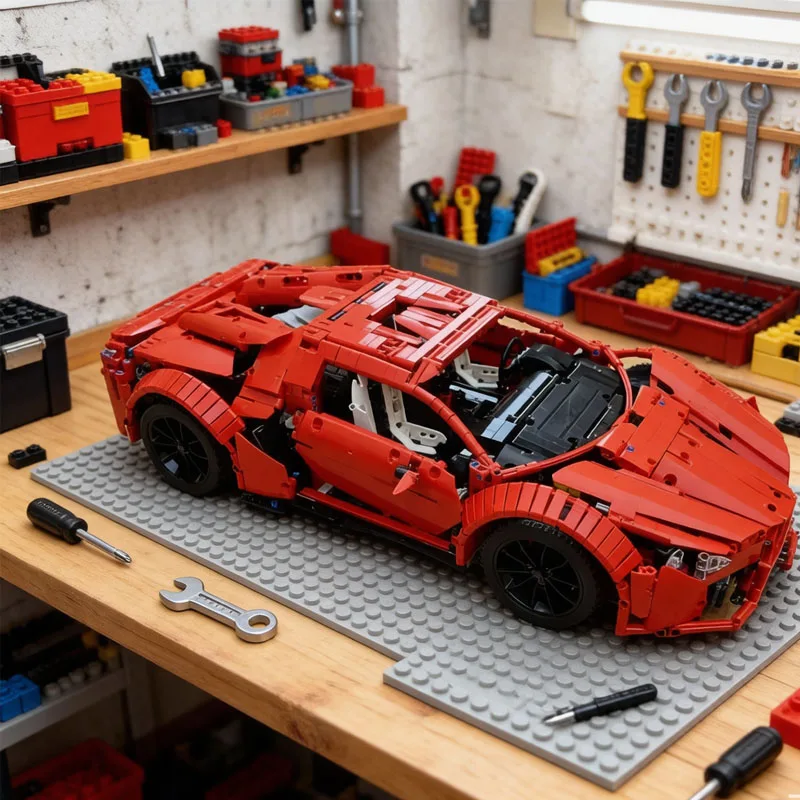 Building Block Set MOC-7951 Super Sports Car 2797 Pieces High Difficulty Construction Toy Model Adult Gift