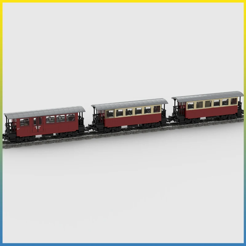 

MOC 1423 шт., городская промышленная HSB, универсальный пассажирский вагон, модель панорамного поезда, сделай сам, креативные идеи, детская игрушка, подарок, технологияBlock