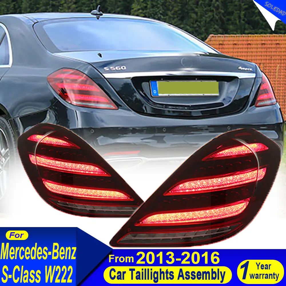 Car Tail Light For Benz S Class 2013-2016 W222 LED DRL Fog Rear Trailer lamps Turning Signal Voiture  Accessories  Plug And Play