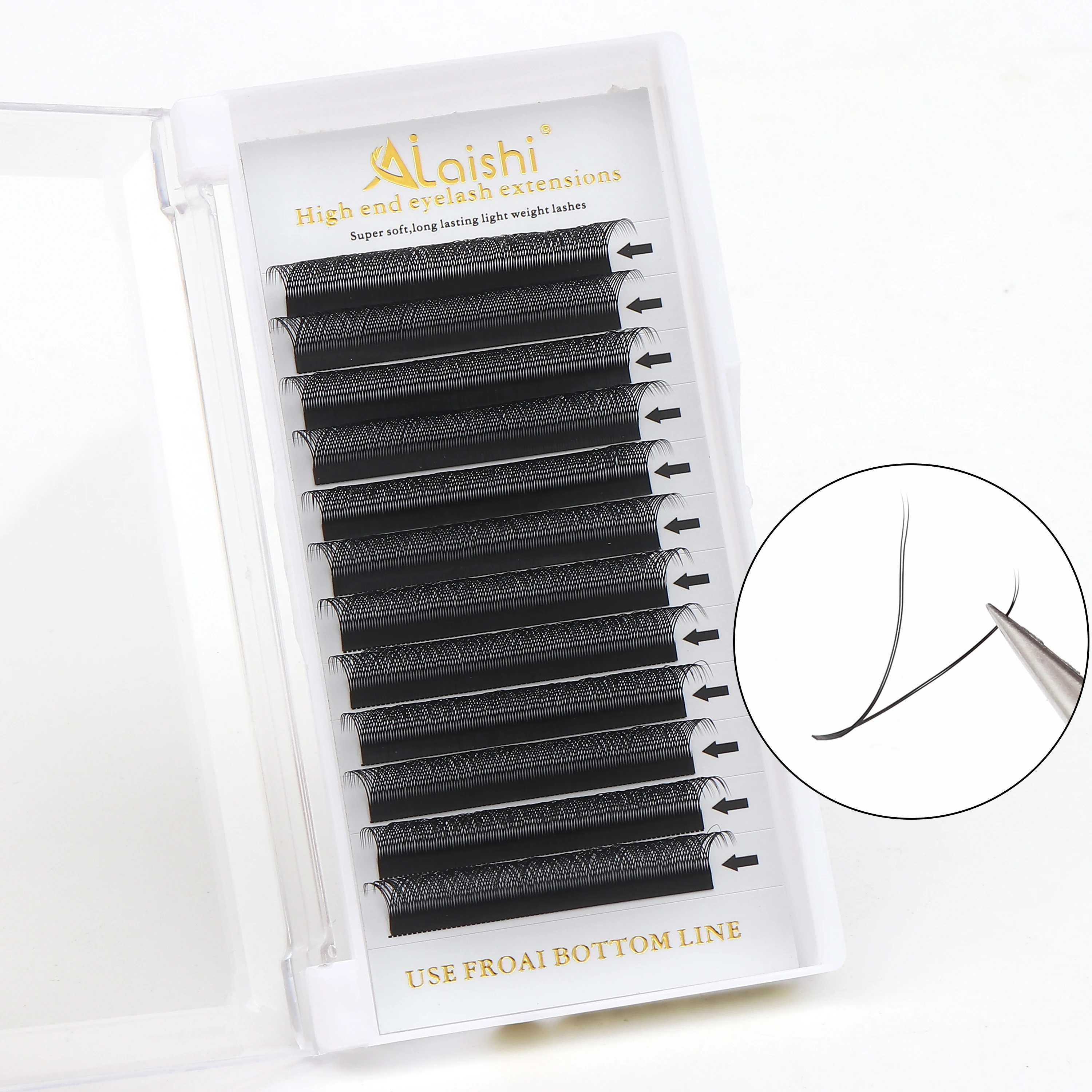 AILAISHI Hot Selling YY Shape Eyelash Extensions Premade Volume Fans Natural Soft Lashes Comfortable False Eyelashes