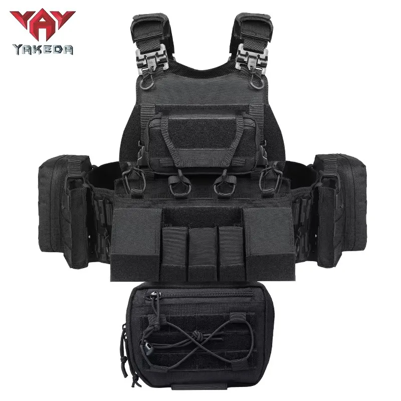 

YAKEDA Vest Plate Carrier Chalecos Tactico Quick Release Security Tactical Vest Removable Tactical Vest