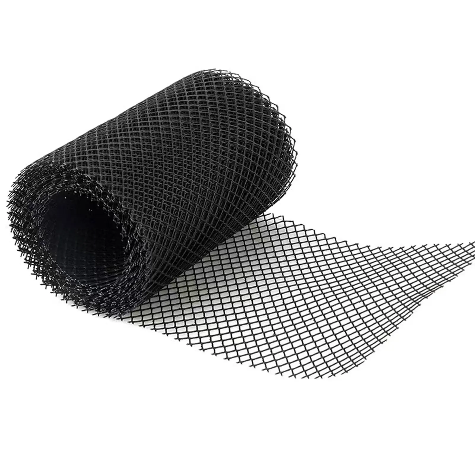 

Gutter Guard Protective Net Plastic Black Gutter Leaf Guards for Deciduous Net Stops Leaves