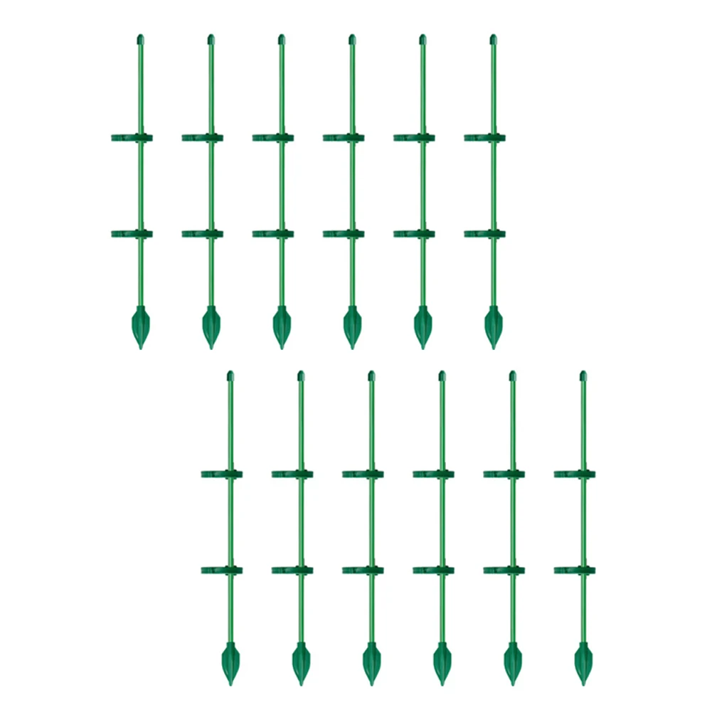 Green Adjustable Plant Support Frame 30cm for Indoor Orchids Climbing Vines Plastic Structure with 12 Rods 24 Clips