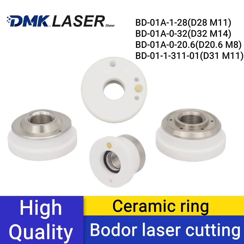 Bodor Laser Cutting Ceramic Ring Nozzlse Holder Ceramic Body Laser Cutter Head Sensor Insulator D28 D32 D20.6M8 D31M11