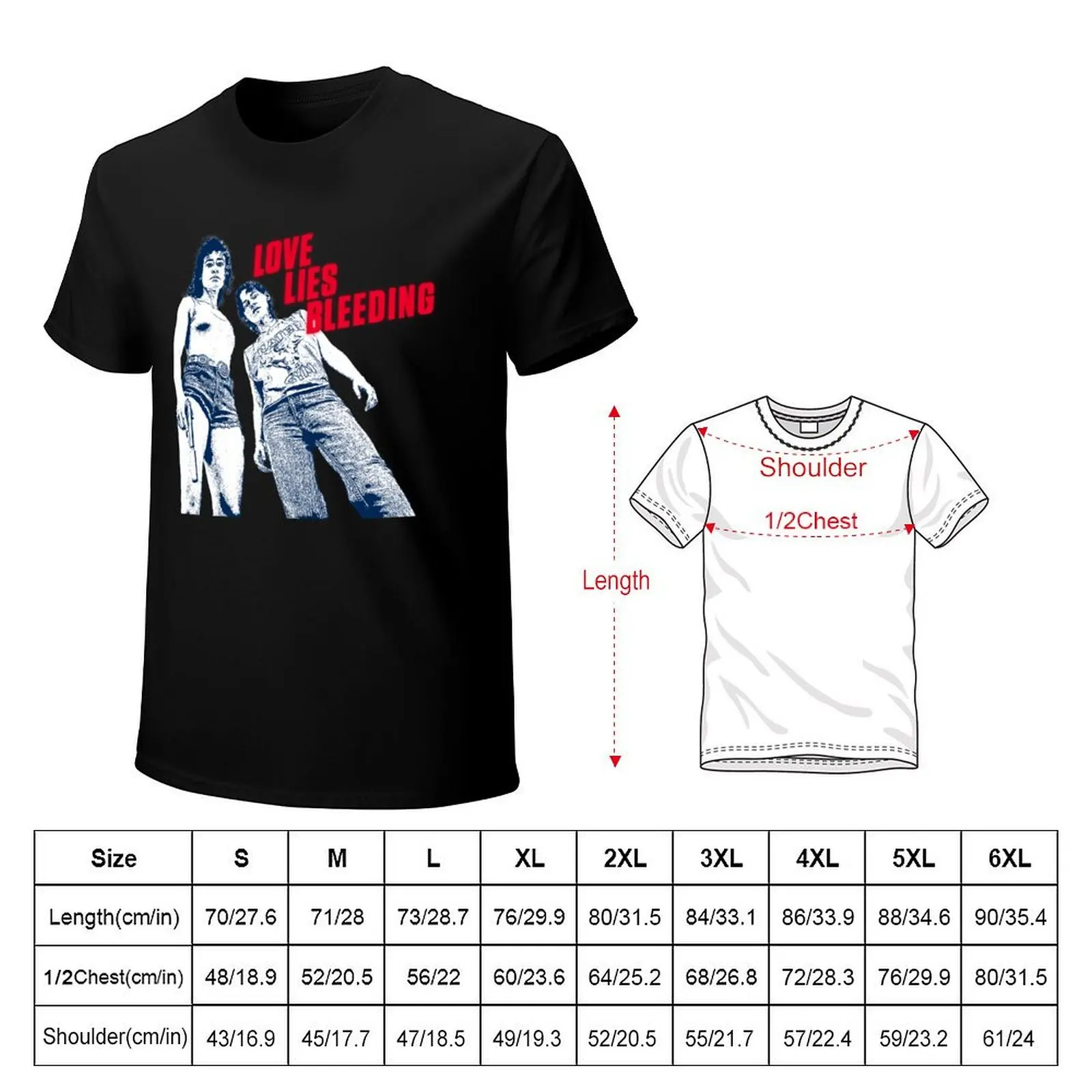 Love Lies Bleeding movie poster T-Shirt Lightweight Cooling Short Sleeve Tee
