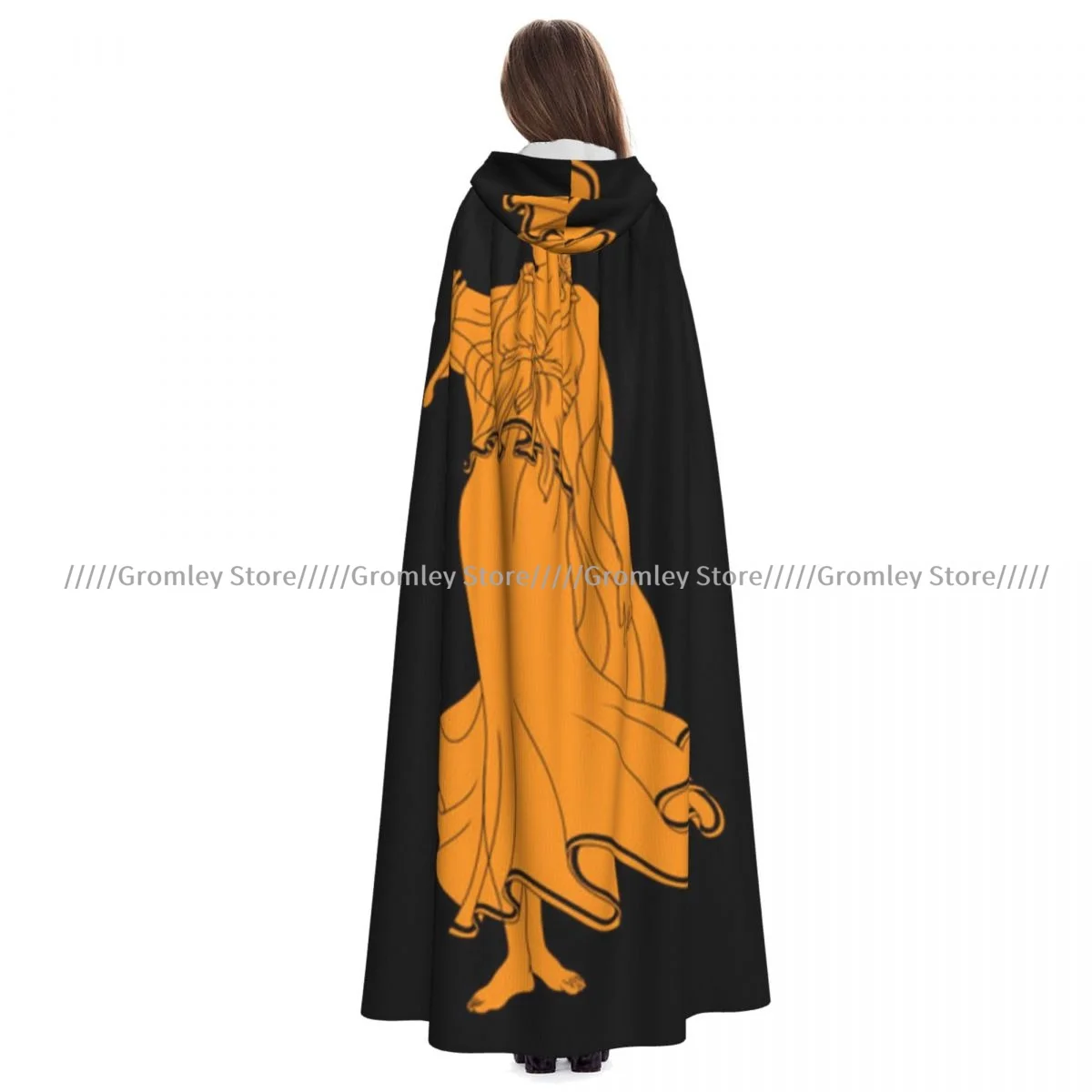 Túnica de mujer griega antigua con pies desnudos, capa de bruja, disfraz de Halloween, capa Unisex para adultos, capa Retro para edades